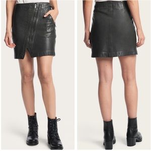 NWT Frye Diya Leather Mini Skirt Sz L ::K23
